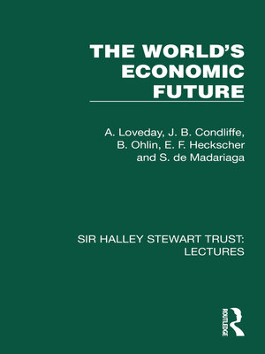 cover image of The World's Economic Future